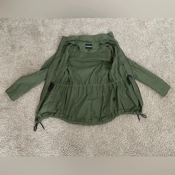 Express Olive Green Utility Jacket Women’s XS - Picture 3 of 7